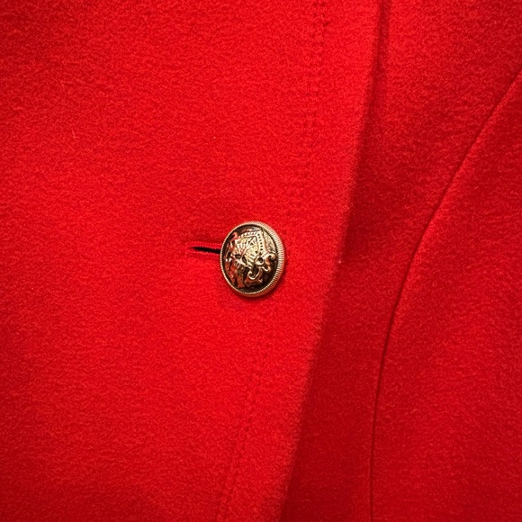 S Guess Red Orange Military Style Winter Coat - Picture 3 of 5